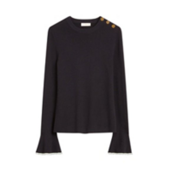 NWOT Tory Burch Kimberly Navy Crewneck Sweater - Picture 13 of 13